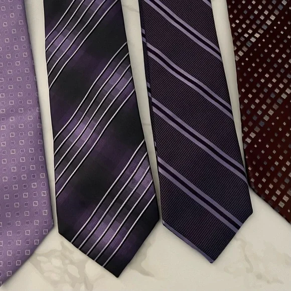 Men's Purple Tie Bundle (All 5 Ties Included) - Picture 3 of 6